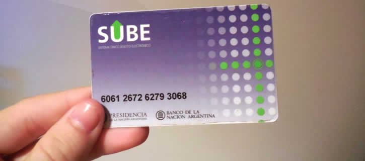 SUBE card bus Buenos Aires