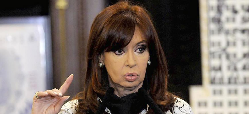 President Cristina broke her ankle during her Christmas holiday