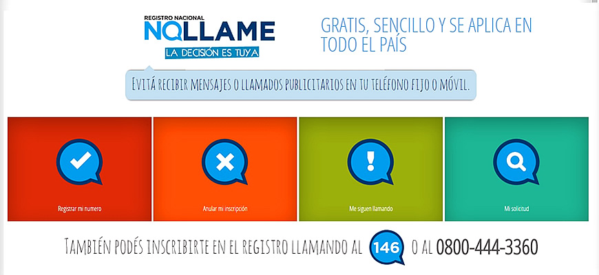 The website ´Don´t Call´ launched in Argentina. No more annoying phone calls!
