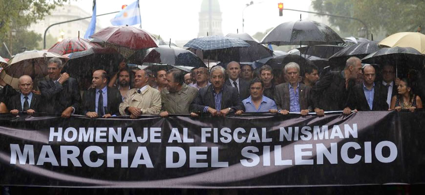 The ‘Silent March’ in memoriam of Alberto Nisman